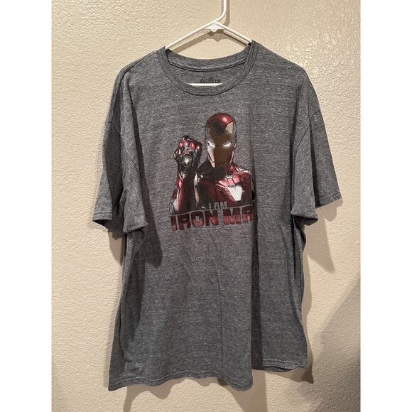 Disney Marvel Avengers I Am Ironman Grey Tee XXL - Picture 1 of 3